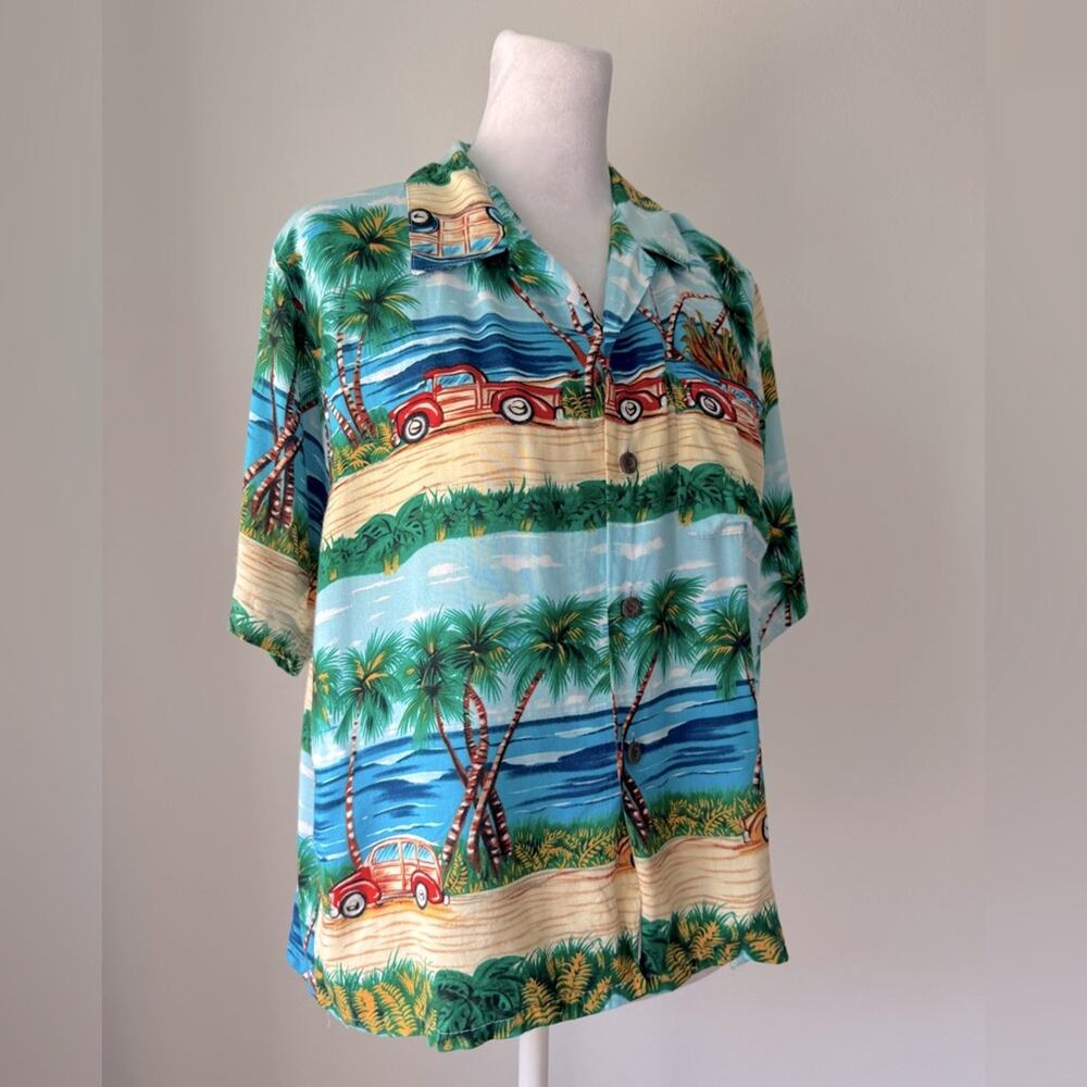 Vintage ‘90s Pineapple Connection Tropical Print Short  Sleeve Hawaiian Shirt
